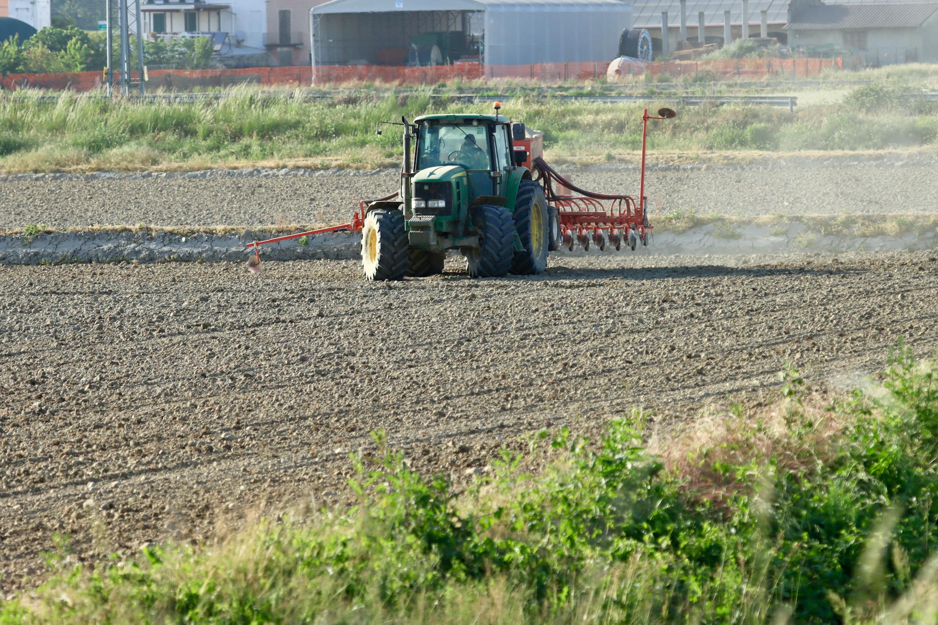 TAFE (Massey Ferguson) tractor working in an Indian field